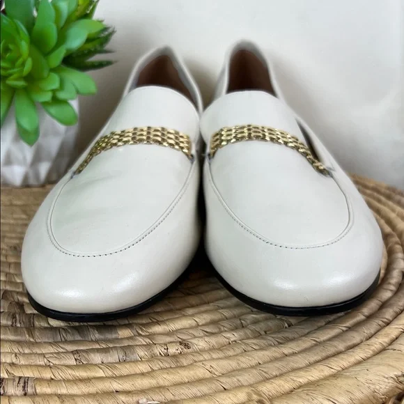 Vionic Cream Loafers with Gold Chain Detail 9 - Picture 2 of 10